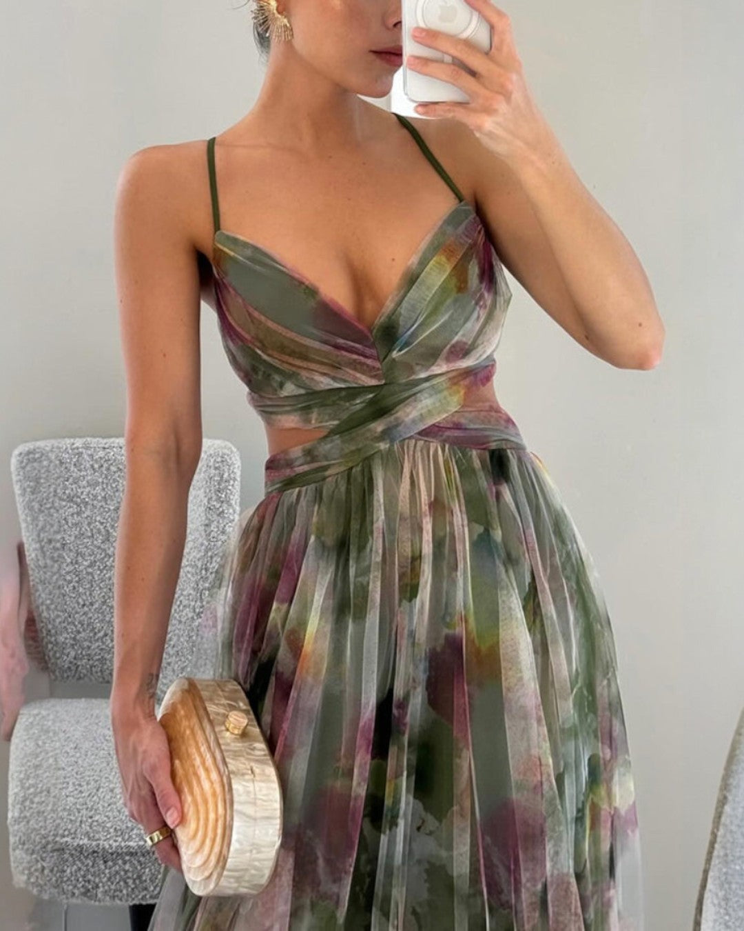 Giselle | Long Floral Print Dress