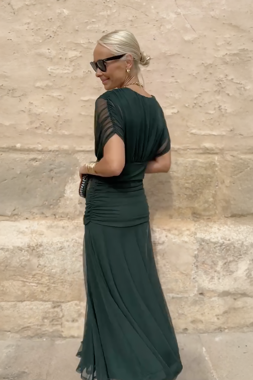 Louise | Elegant V-Neck Maxi Evening Dress