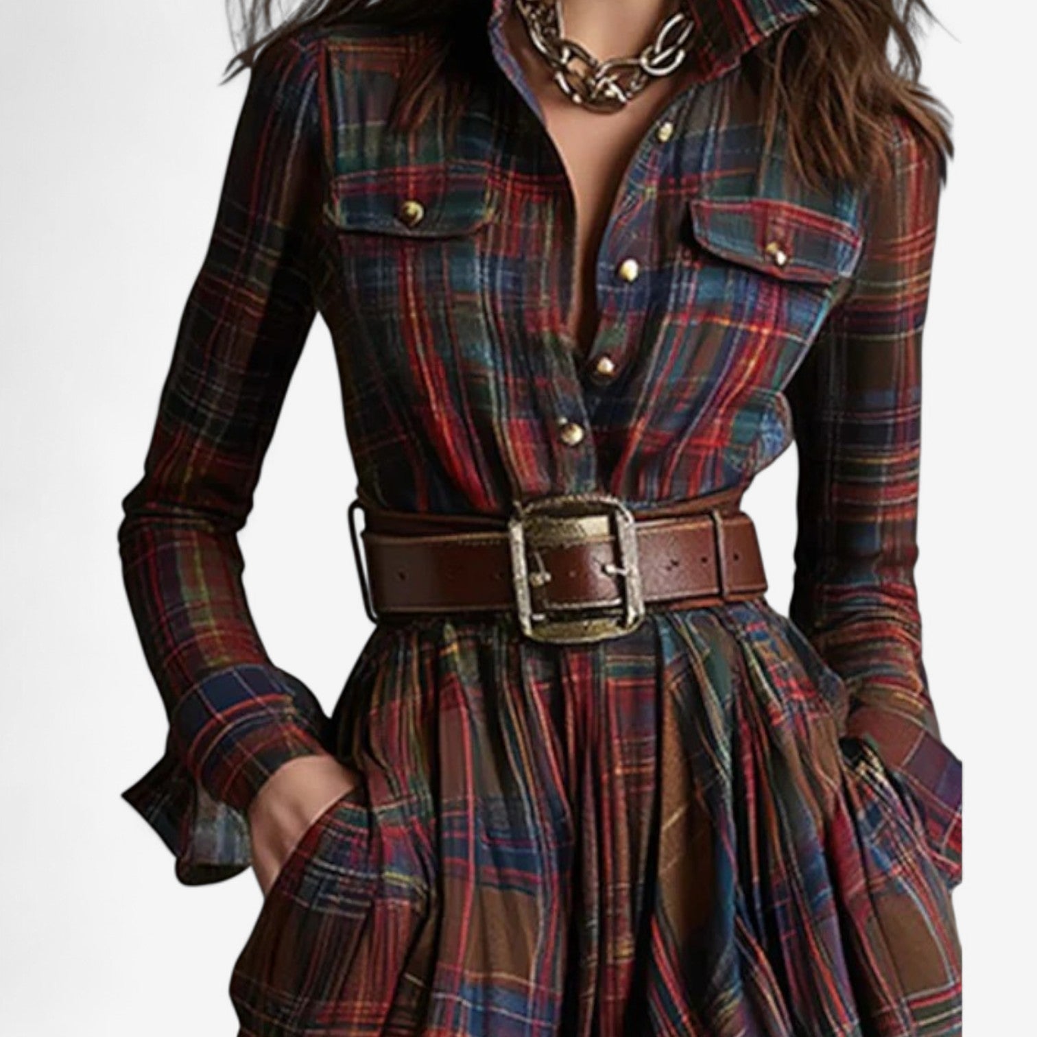 Barboteau™ Timeless Plaid Maxi