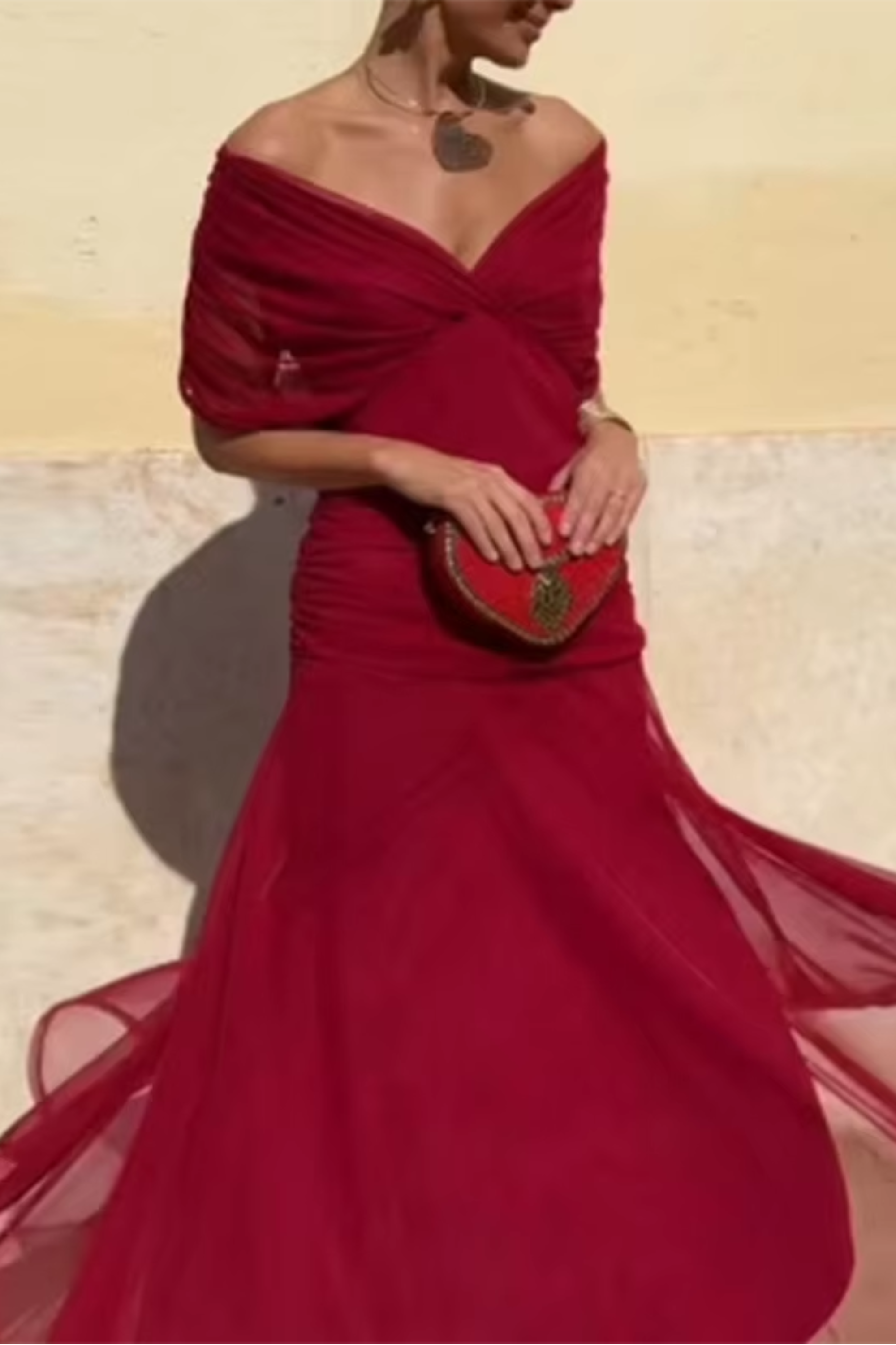 Louise | Elegant V-Neck Maxi Evening Dress
