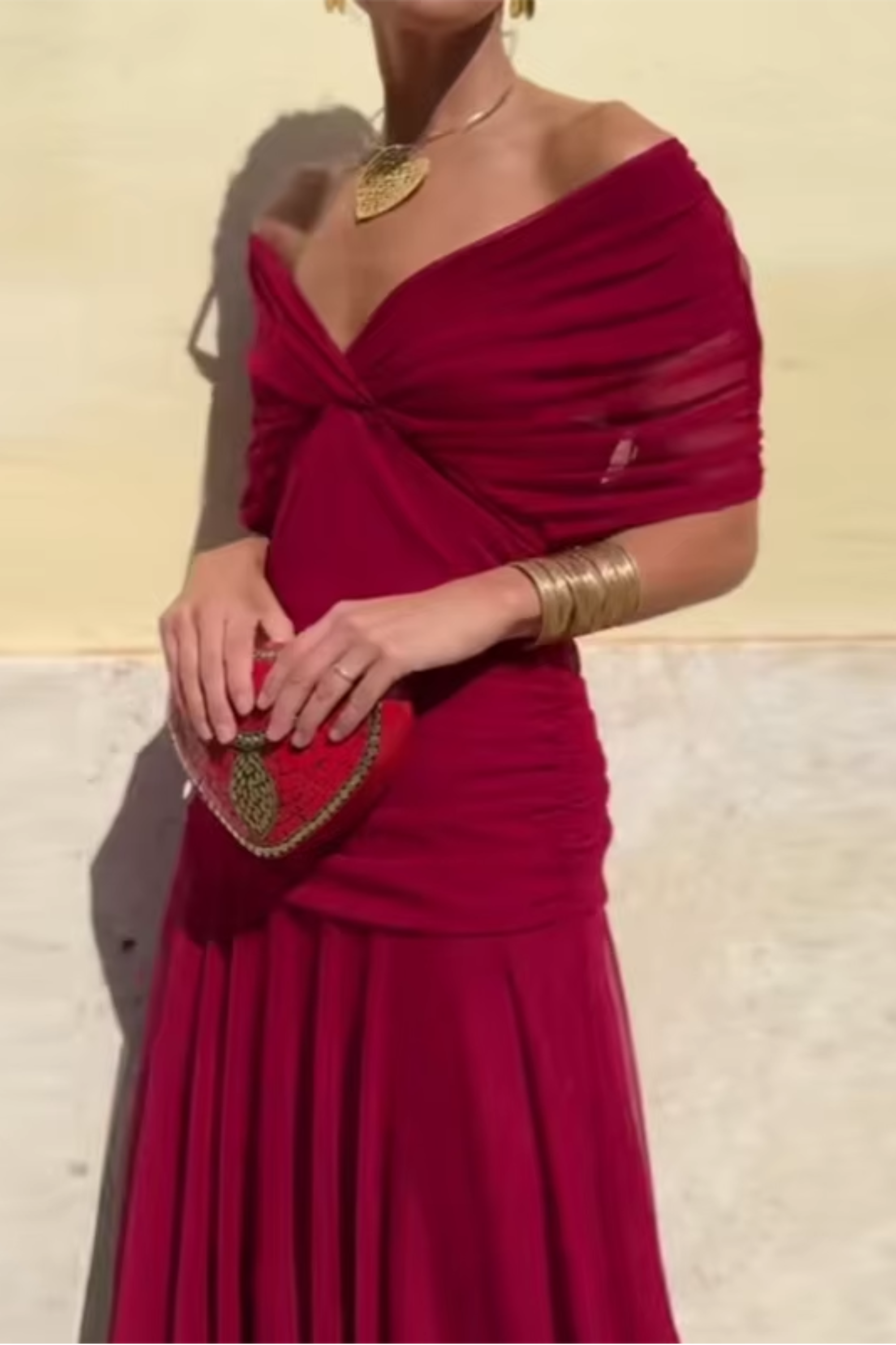Louise | Elegant V-Neck Maxi Evening Dress