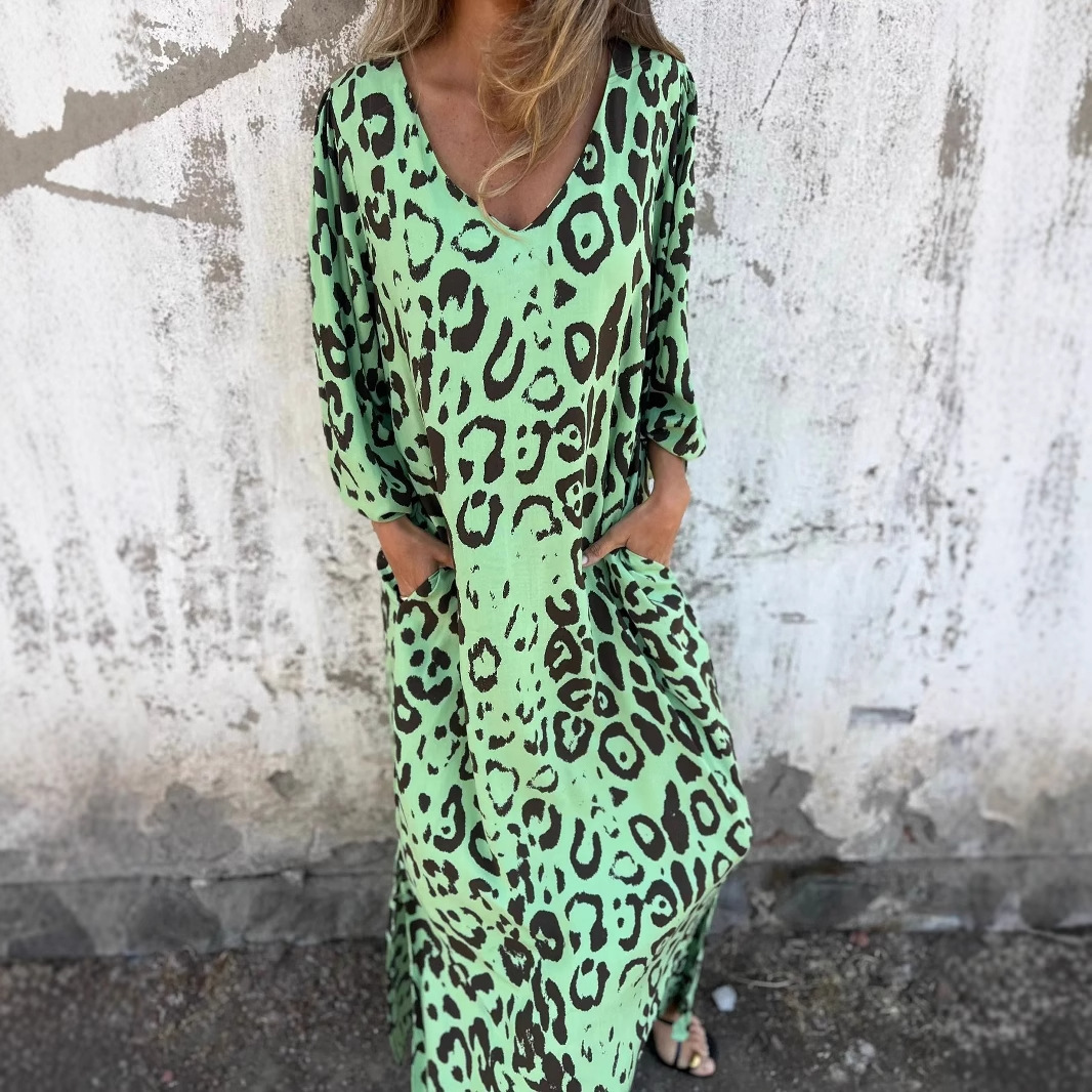 Denise | Dress with Leopard Print