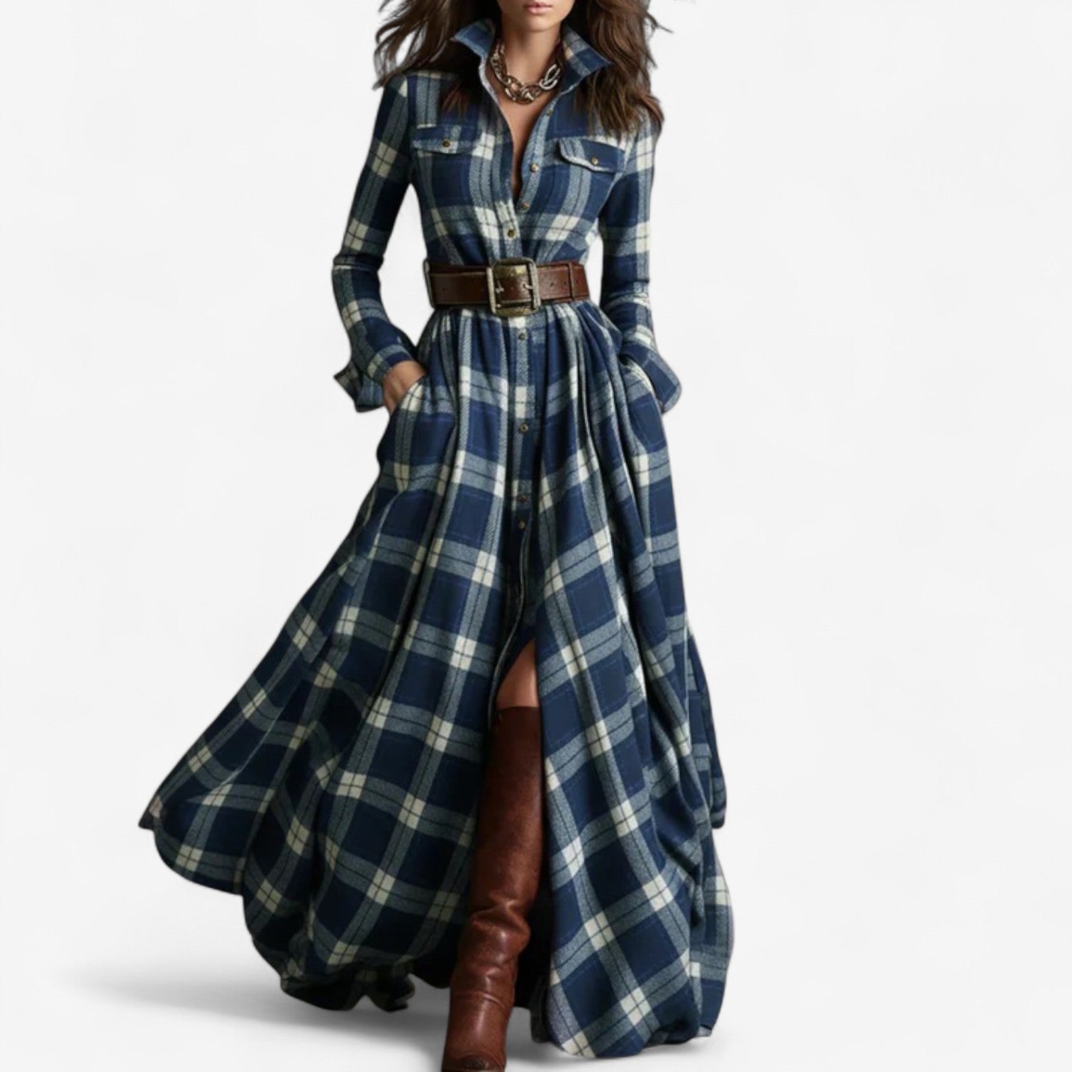 Barboteau™ Timeless Plaid Maxi