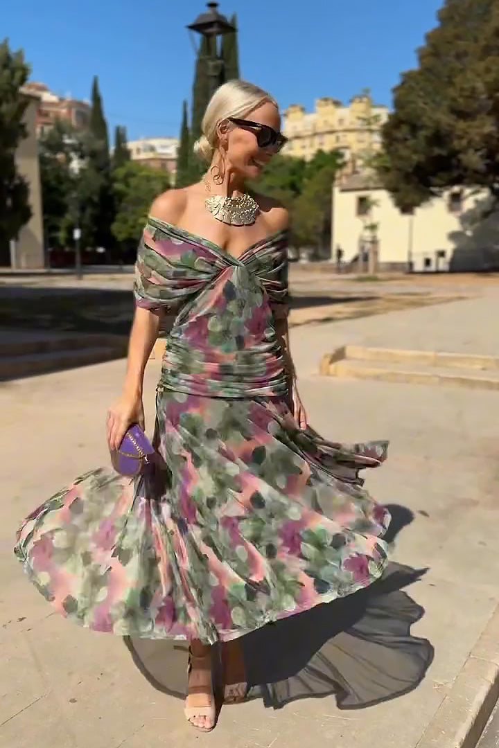 Louise | Elegant V-Neck Maxi Evening Dress