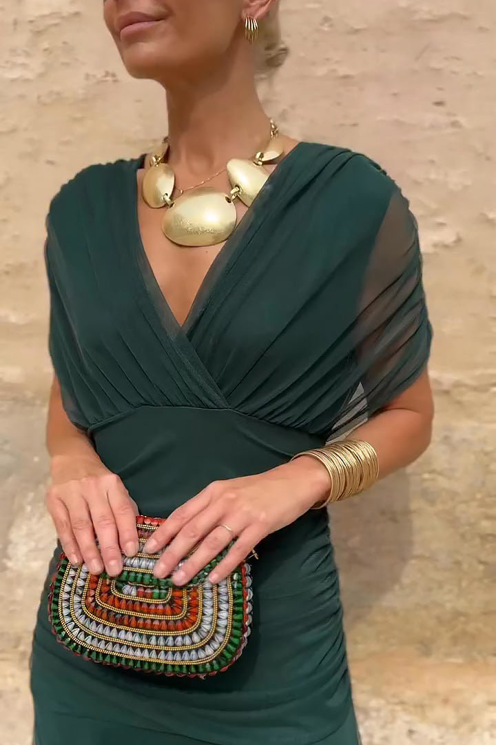 Louise | Elegant V-Neck Maxi Evening Dress