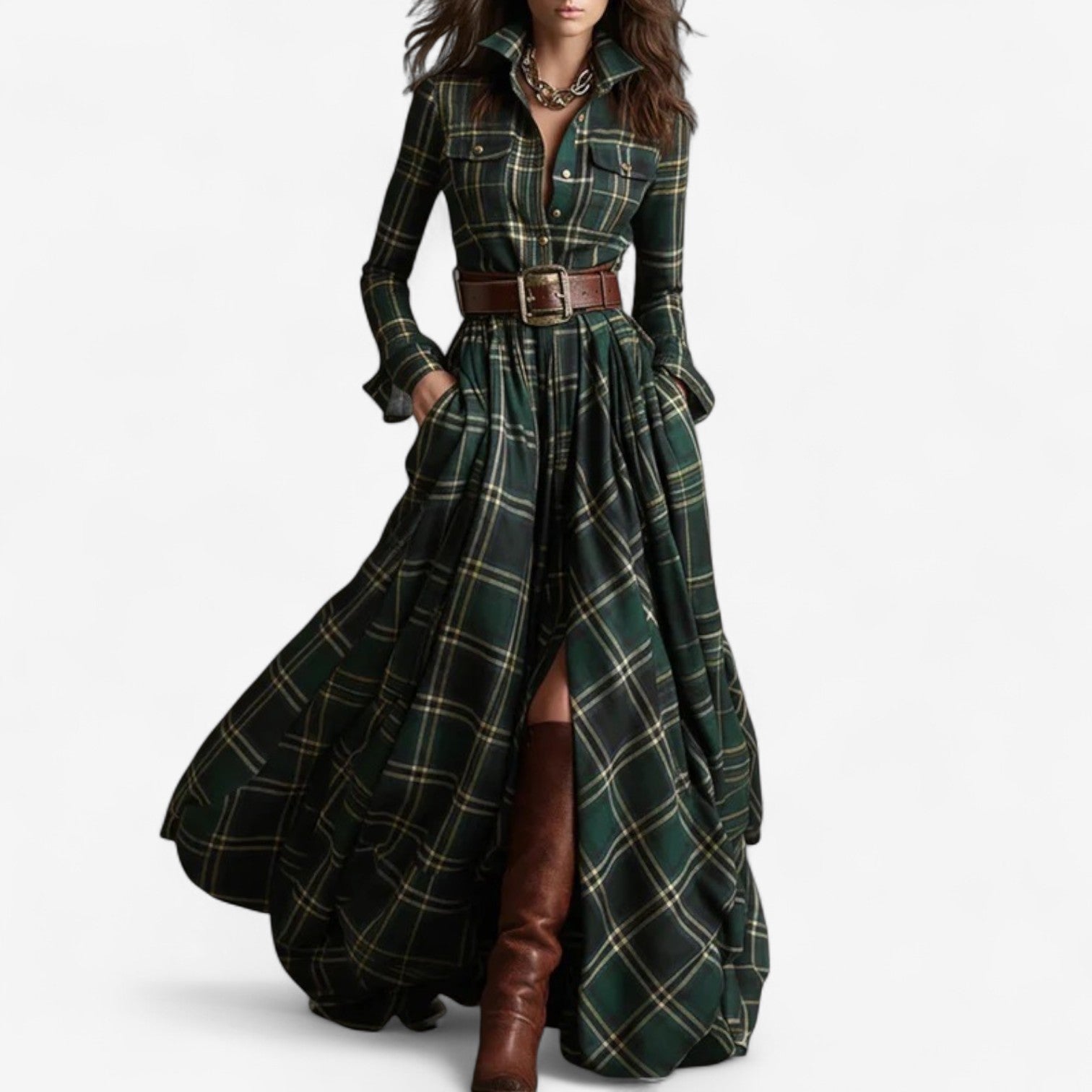 Barboteau™ Timeless Plaid Maxi