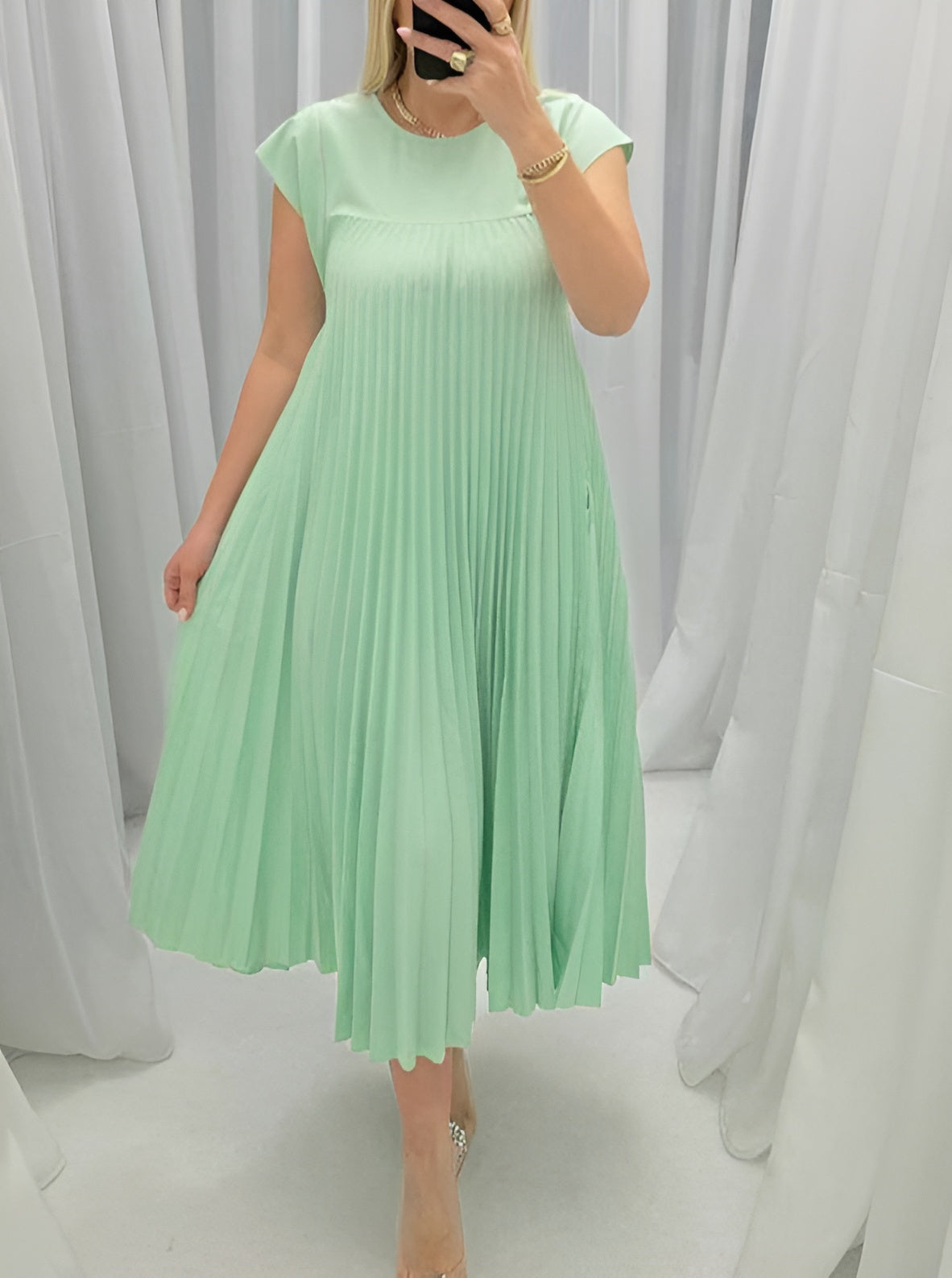 Simone | Light and Refined Pleated Dress