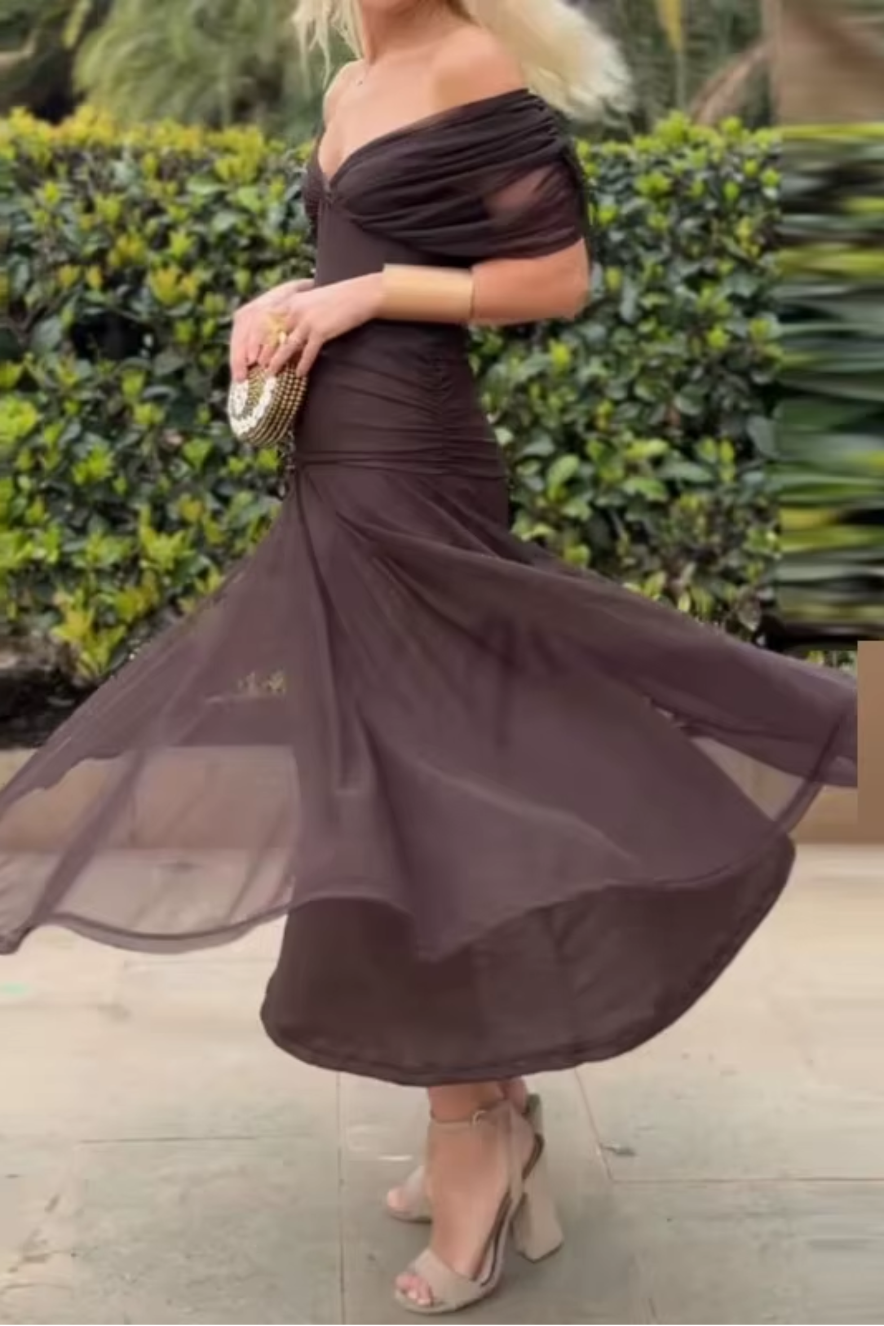 Louise | Elegant V-Neck Maxi Evening Dress