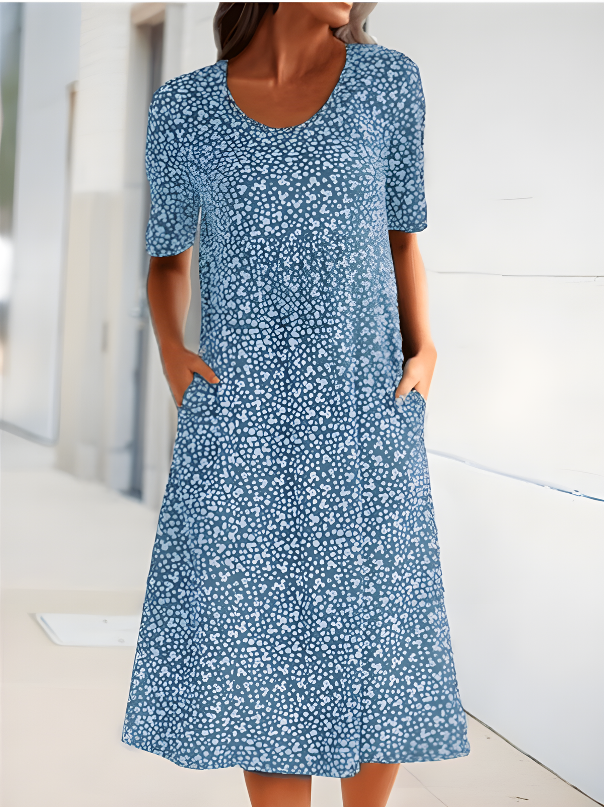Qahira™  Casual Round Neck Dress