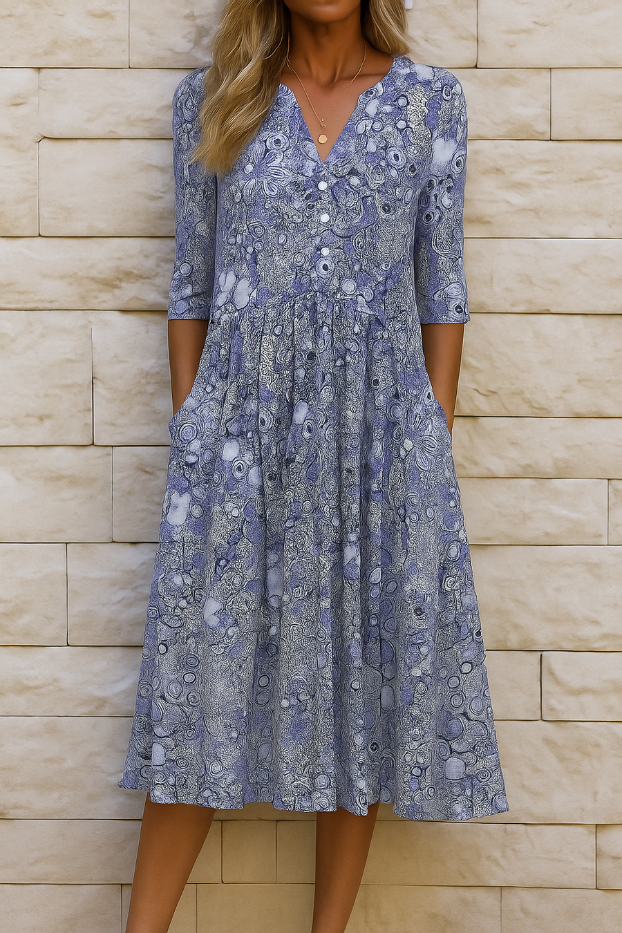 Olivia | Elegant V-Neck Dress