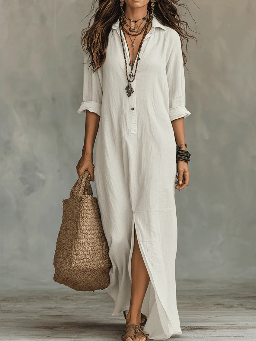 Calista | Relaxed Maxi Shirt Dress
