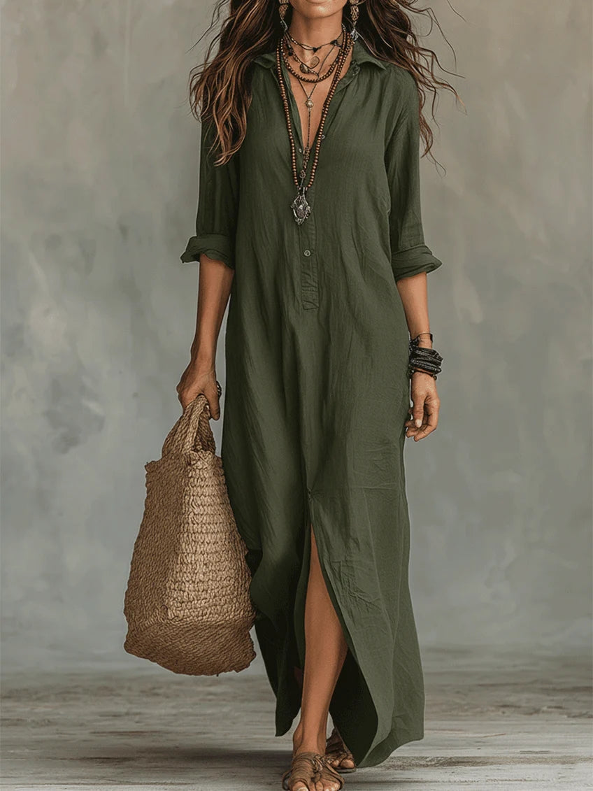 Calista | Relaxed Maxi Shirt Dress