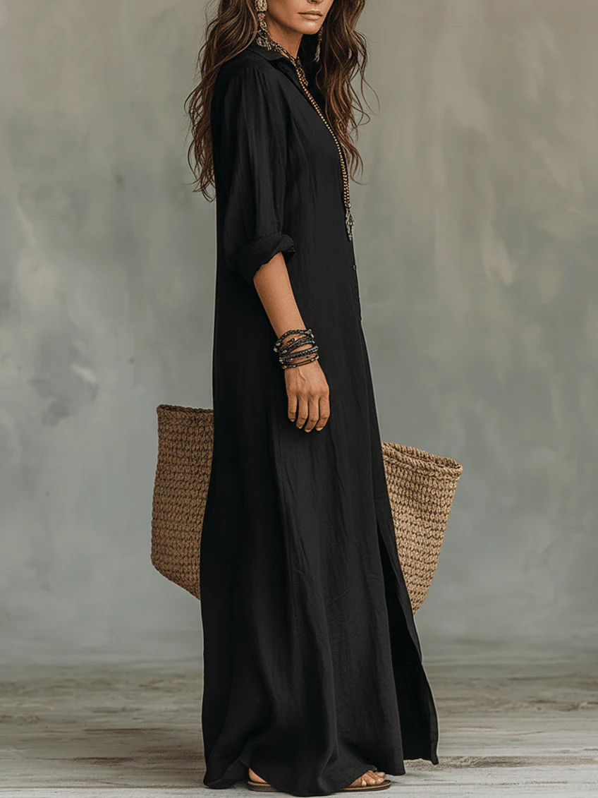 Calista | Relaxed Maxi Shirt Dress