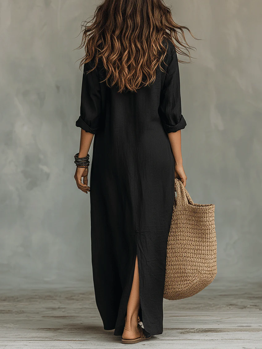Calista | Relaxed Maxi Shirt Dress