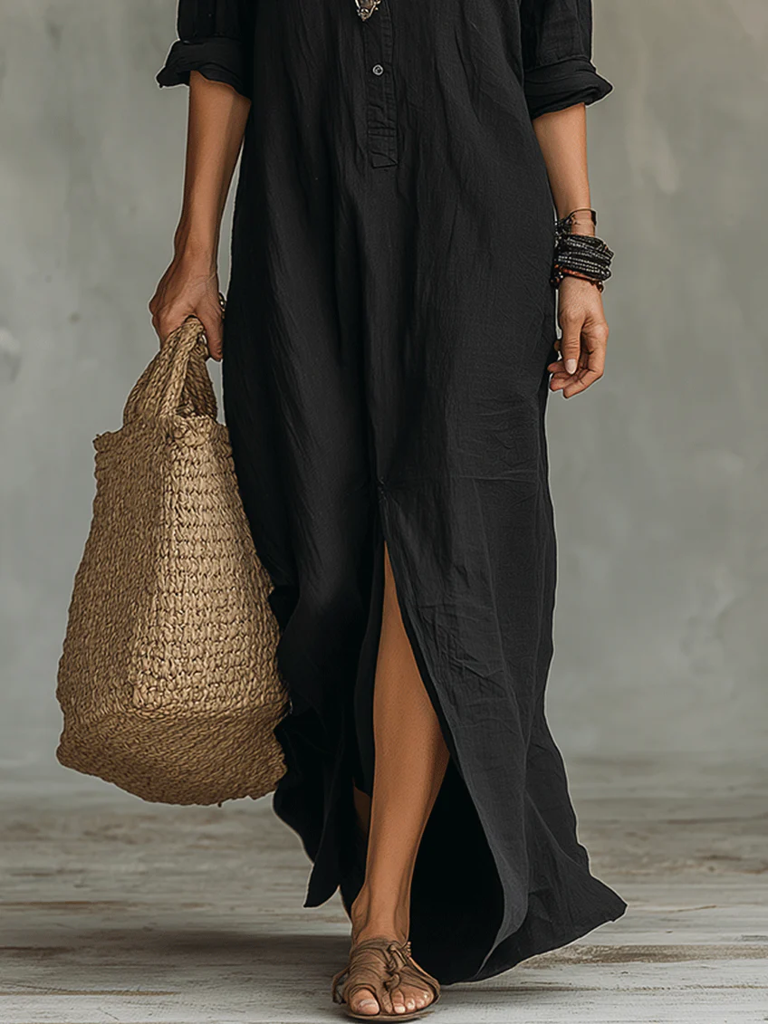 Calista | Relaxed Maxi Shirt Dress