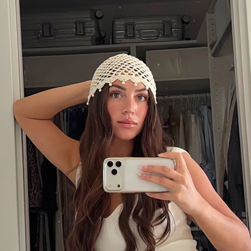 Sophia Crochet Hollow Beanie