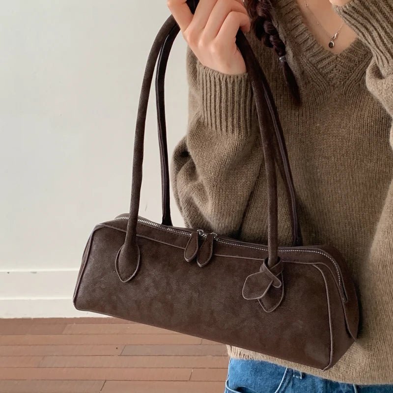 Adora Suede Baguette Bag