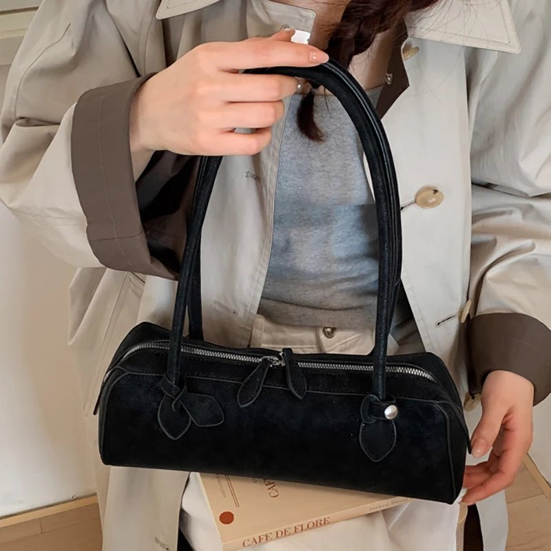 Adora Suede Baguette Bag