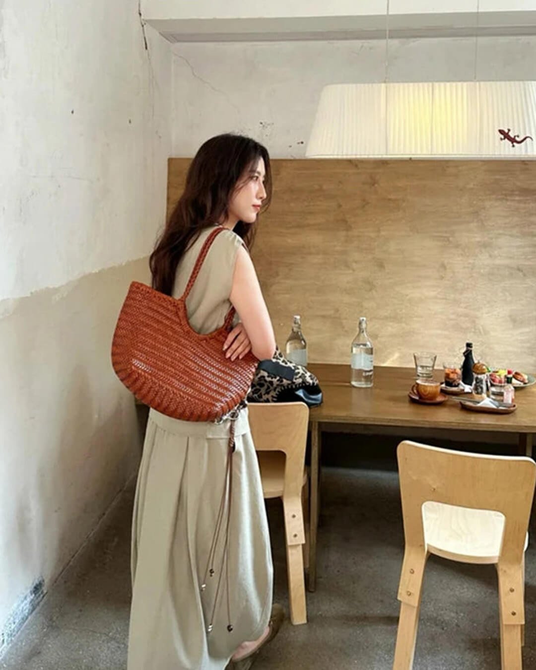 Bianca Handwoven Leather Tote Bag