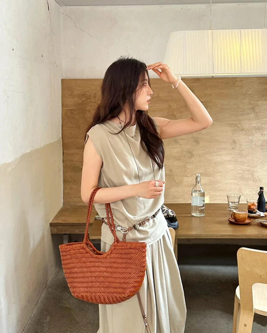 Bianca Handwoven Leather Tote Bag