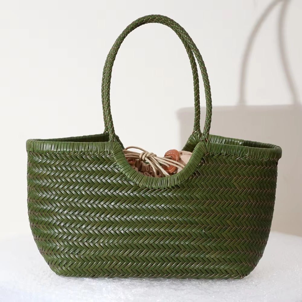 Bianca Handwoven Leather Tote Bag