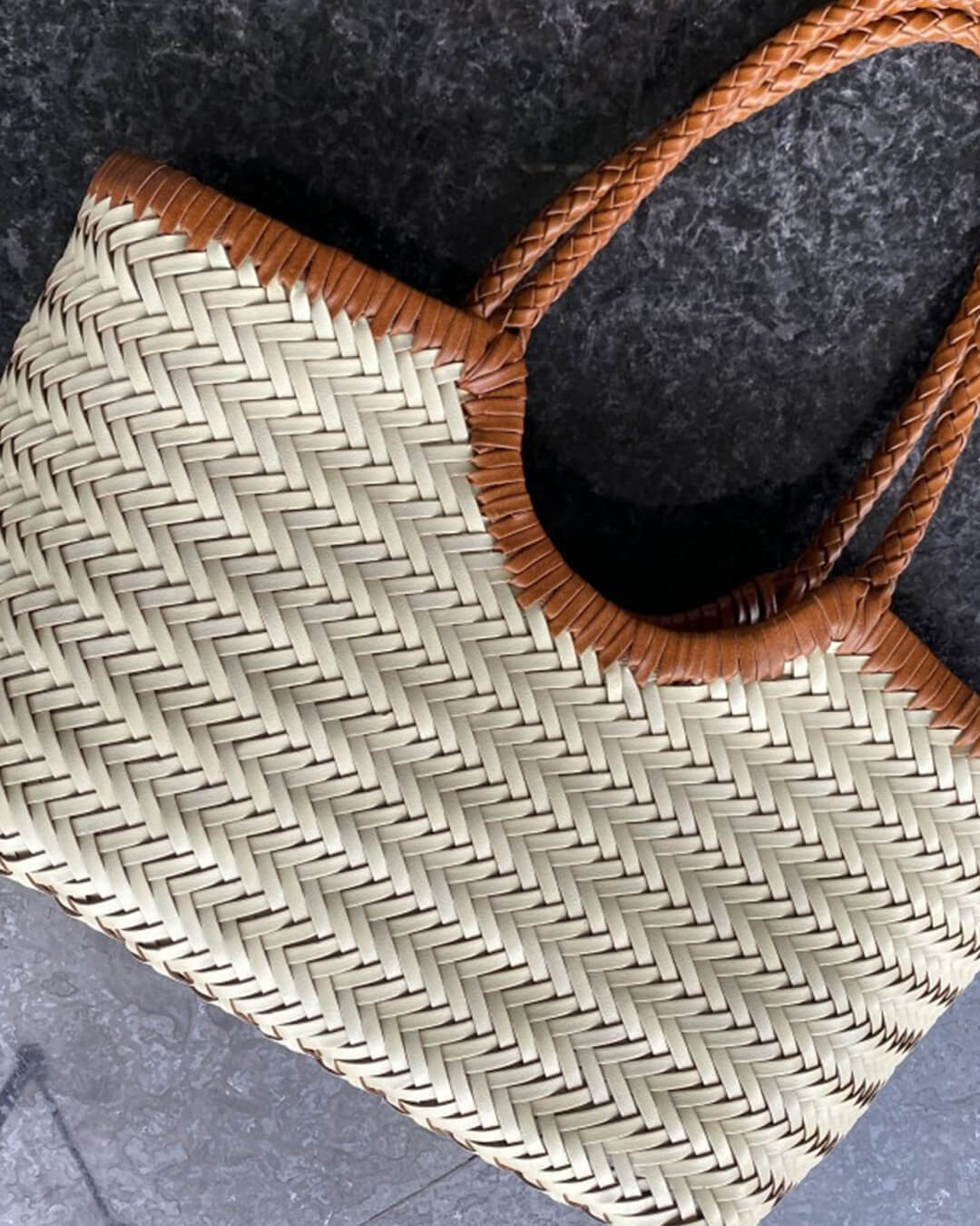 Bianca Handwoven Leather Tote Bag
