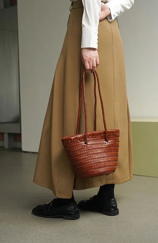 Blair Braided Bucket Shoulder Bag