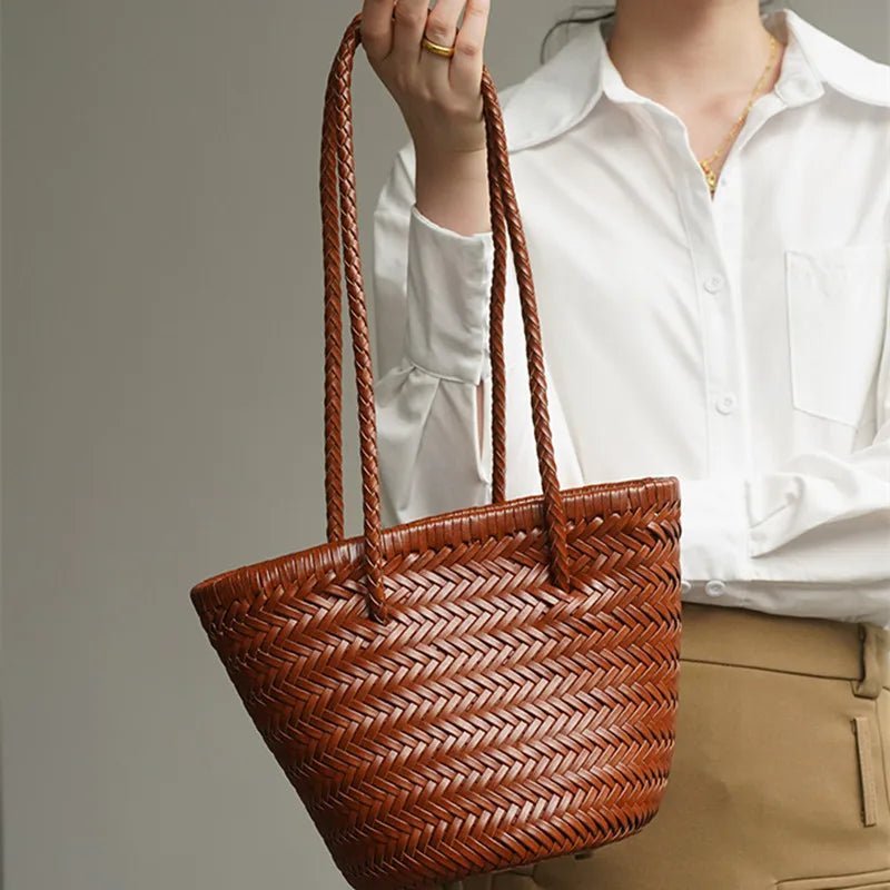 Blair Braided Bucket Shoulder Bag