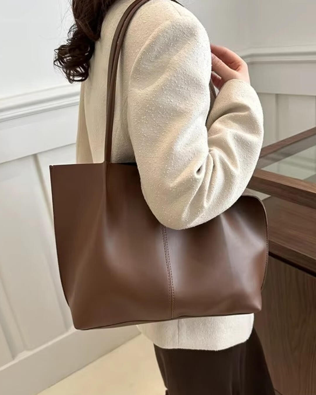 Calista Faux Leather Tote Bag