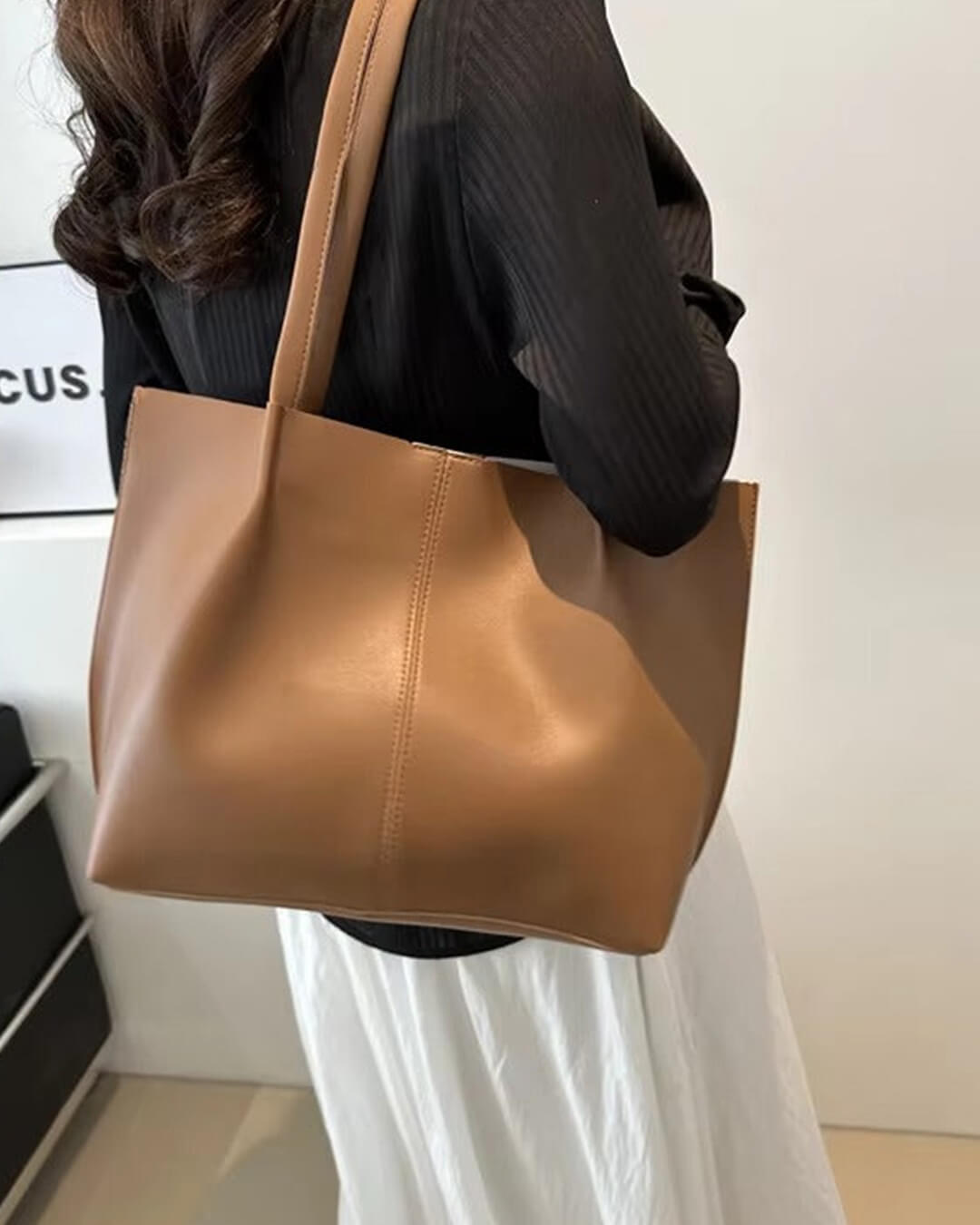 Calista Faux Leather Tote Bag