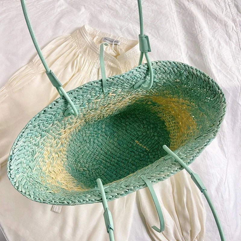 Camille French Straw Tote Bag
