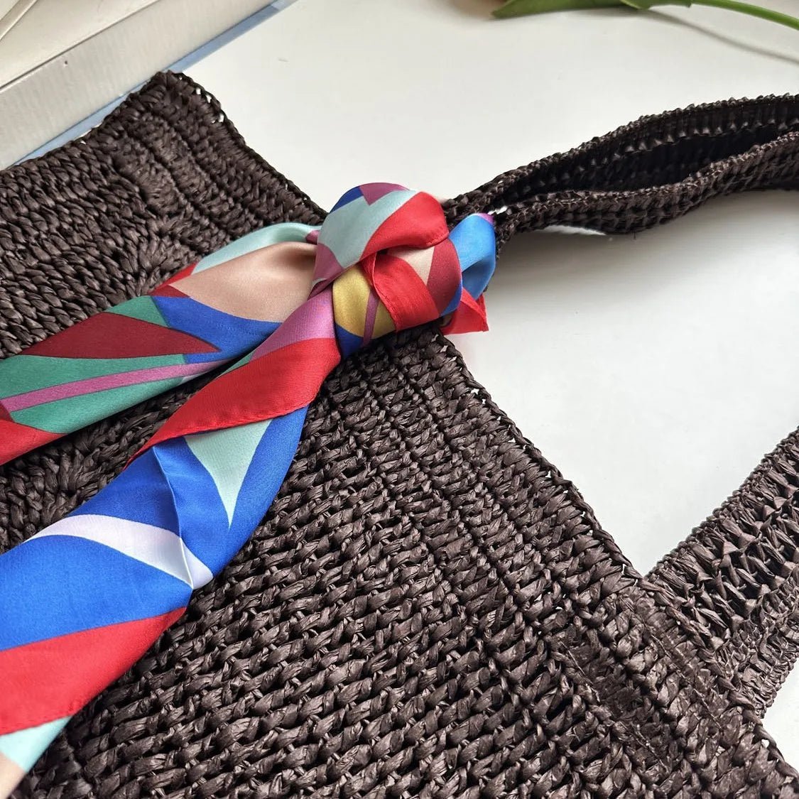 Hannie Bohemian Woven Beach Tote Bag