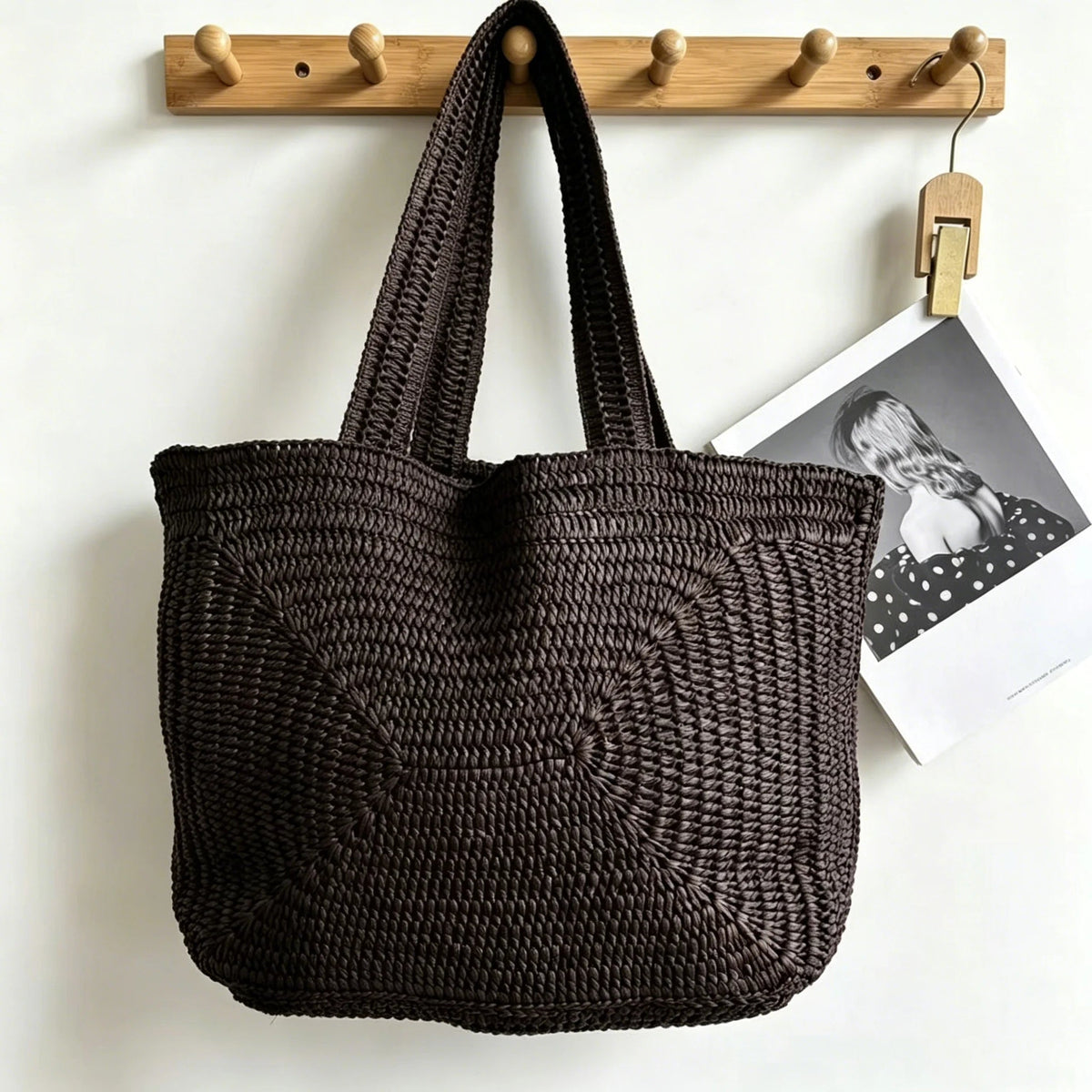 Hannie Bohemian Woven Beach Tote Bag
