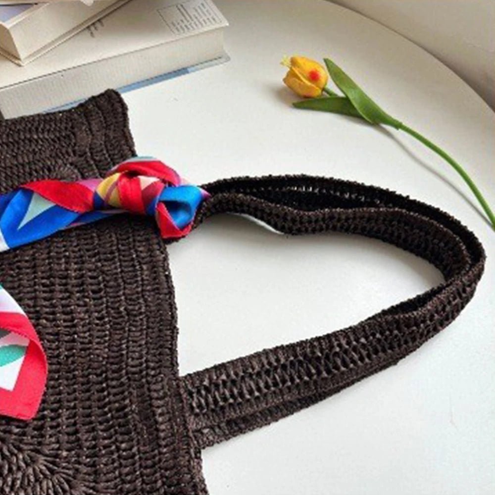 Hannie Bohemian Woven Beach Tote Bag