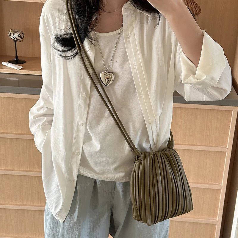 Bianca Pleated Mini Crossbody Bag