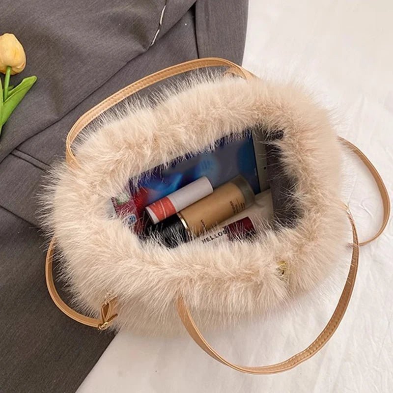 Maricar Faux Fur Crossbody Bag