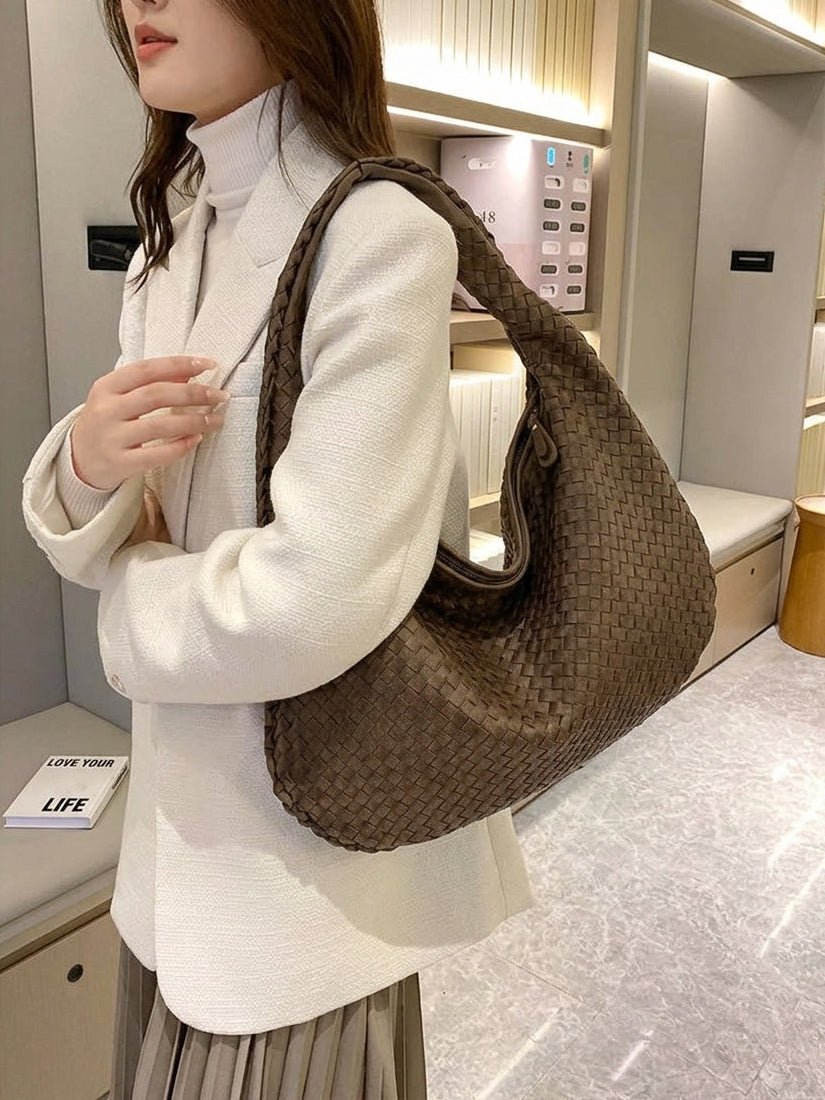 Suede Woven Bag XL