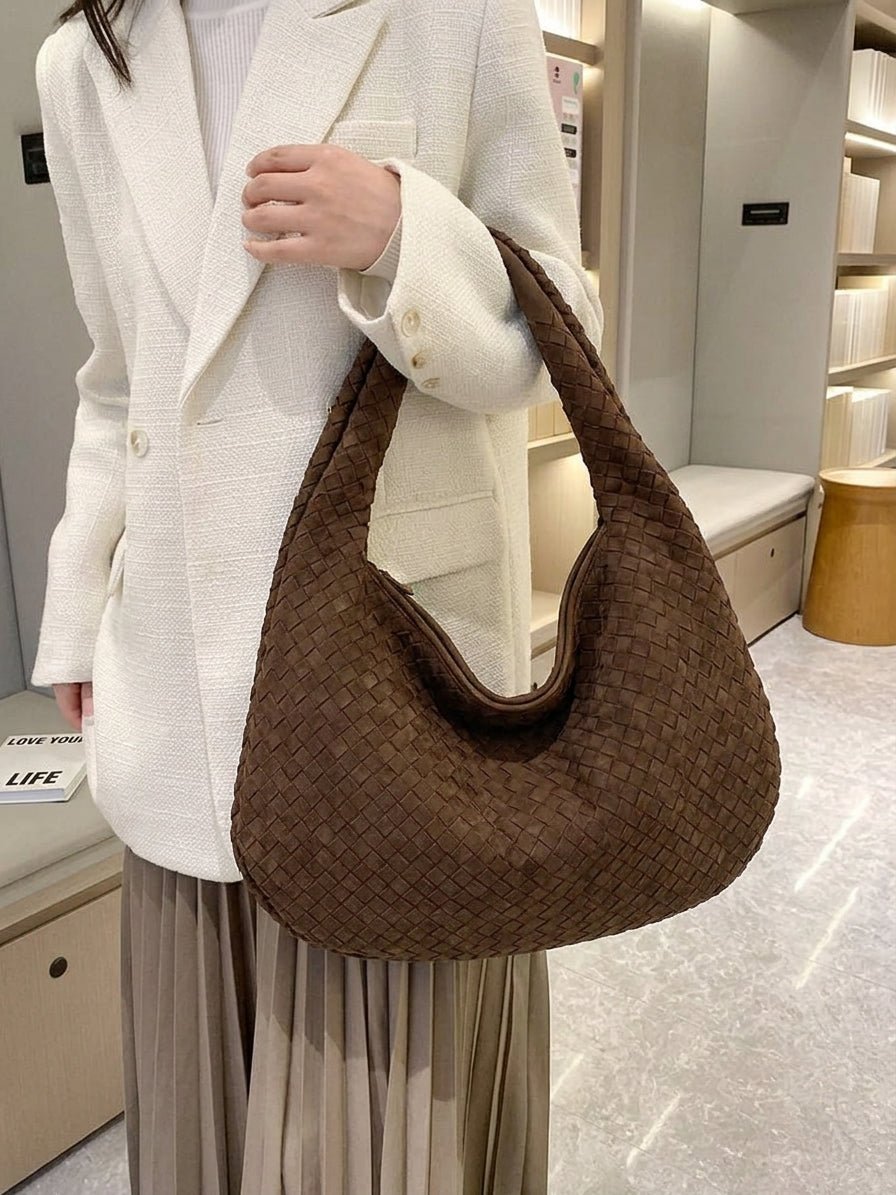 Suede Woven Bag XL