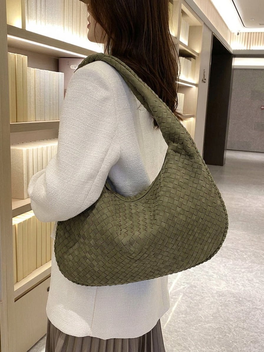 Suede Woven Bag XL